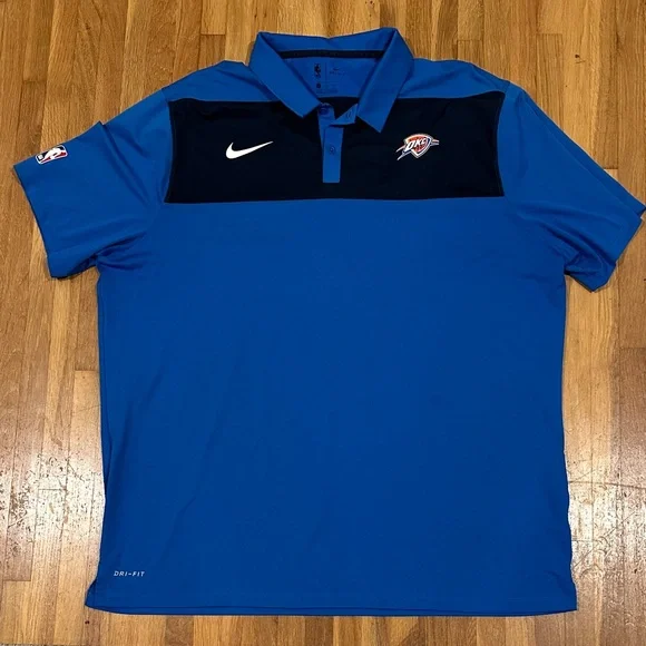 *last chance* Oklahoma City Thunder | Men. Nike Blue and Black Men's Polo Shirt - Picture 1 of 16